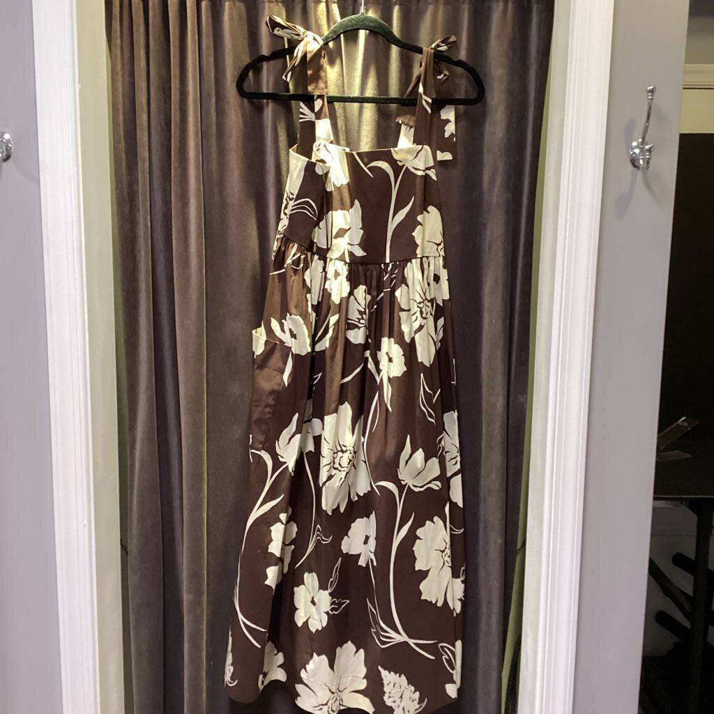 Tory Burch NWT Patterned Tie Shoulder Maxi DRESSES M