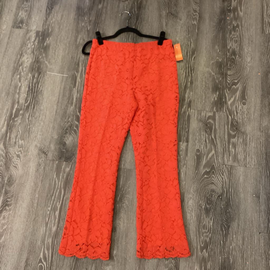 Anthropologie Eyelet Overlay PANTS M