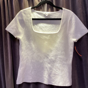 Marled Knit Square Neck SWEATERS L