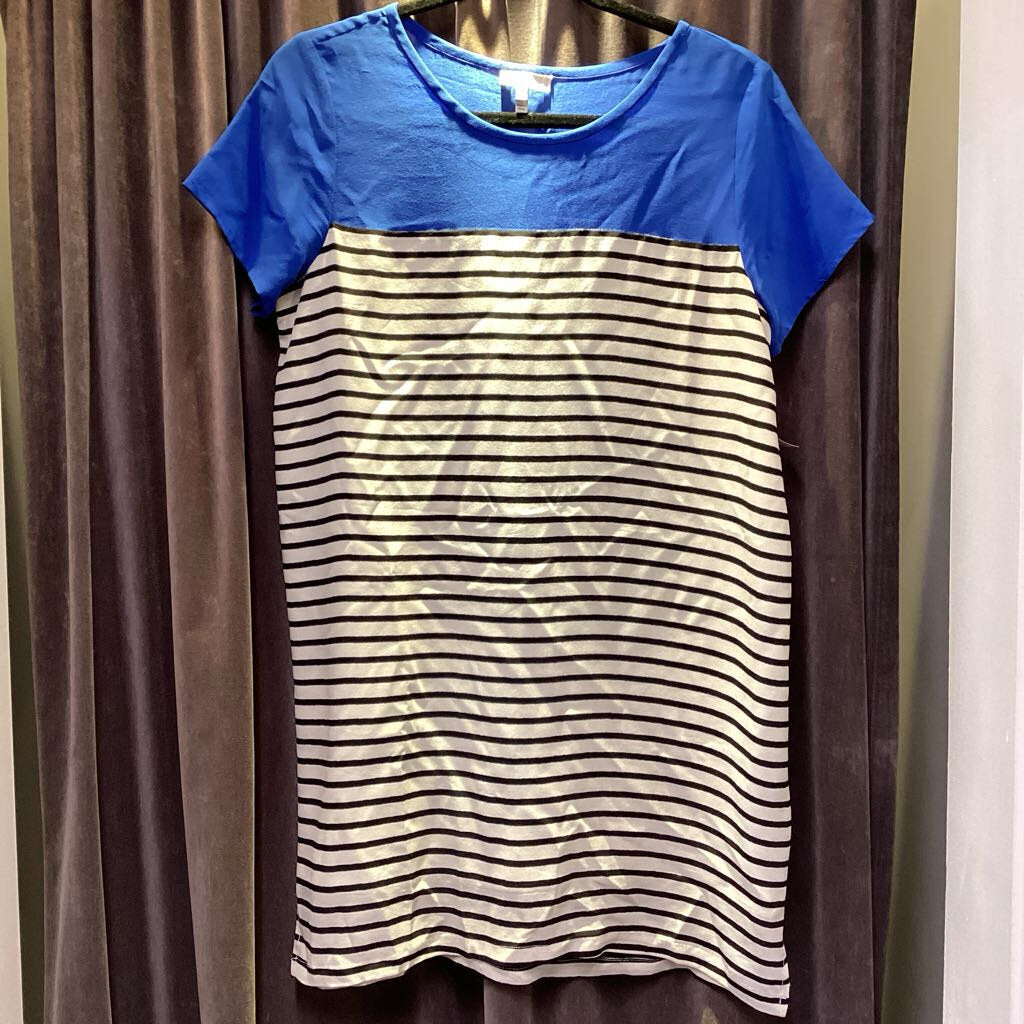 Joie Striped Colorblock Tee Dress DRESSES S