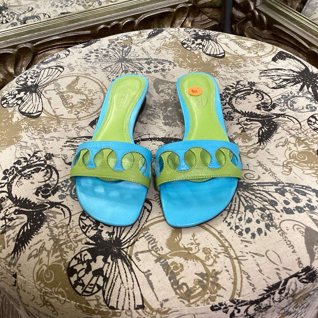 Talbots Circle Cut Out Slides SHOES 6