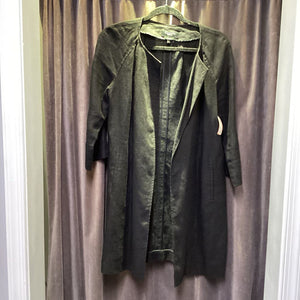 Talbots Linen Open Front 3/4 Sleeve JACKETS S