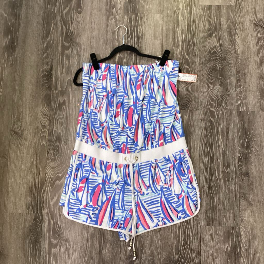 Lilly Pulitzer Terry Cloth Strapless Shorts JUMPSUITS XL