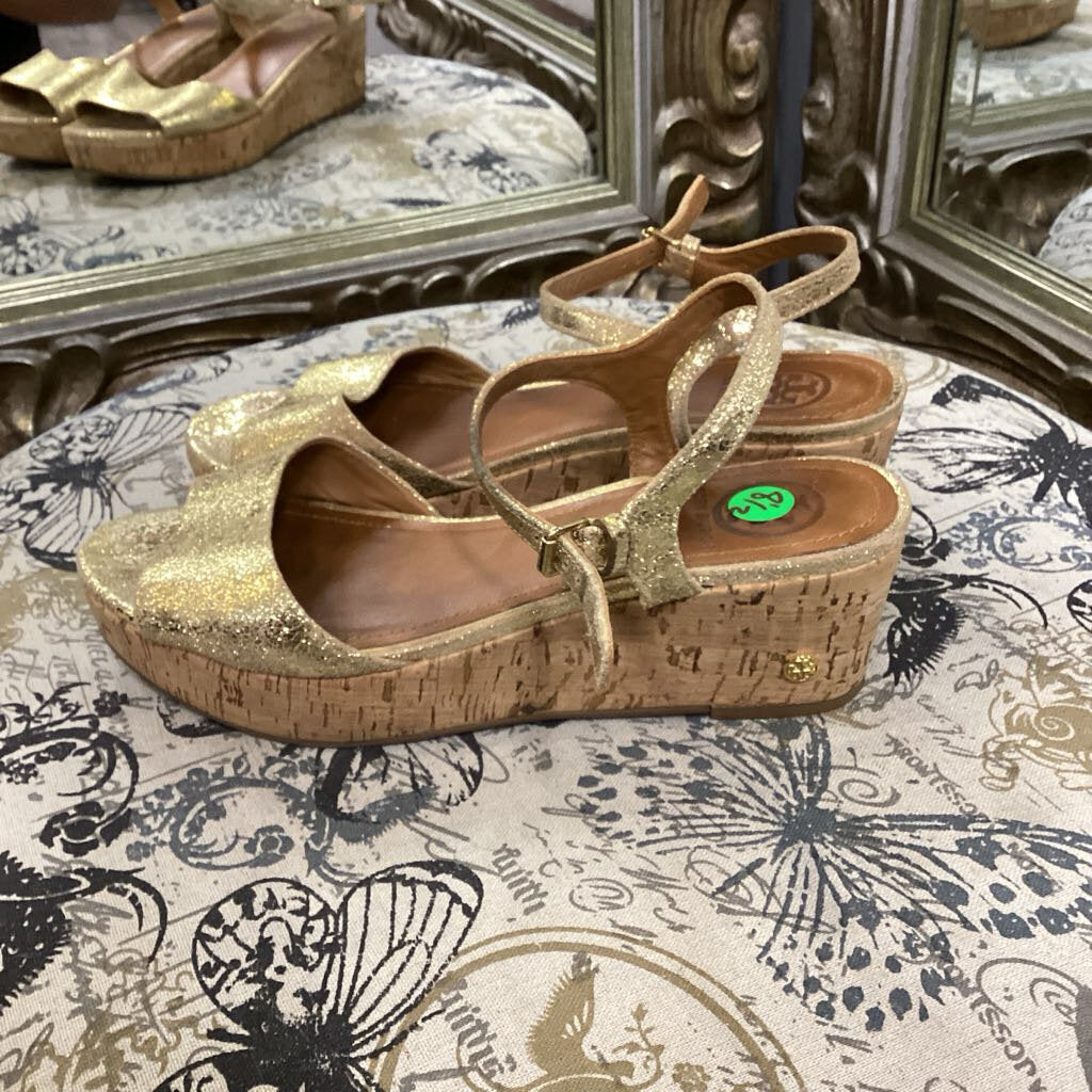 Tory Burch Metallic Wedges SHOES 8.5