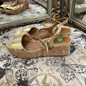 Tory Burch Metallic Wedges SHOES 8.5
