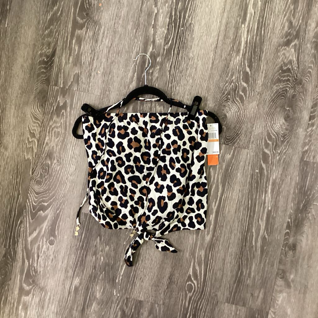 Michael Kors NWT Cheetah Swim Top SWIMSUITS S