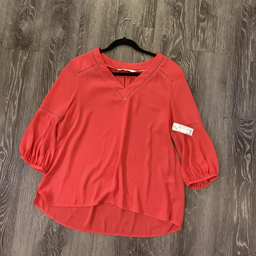 Crosby V Neck Gathered sl TOPS L
