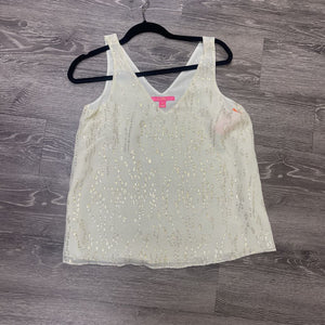 Lilly Pulitzer Metallic Vneck Tank TOPS S