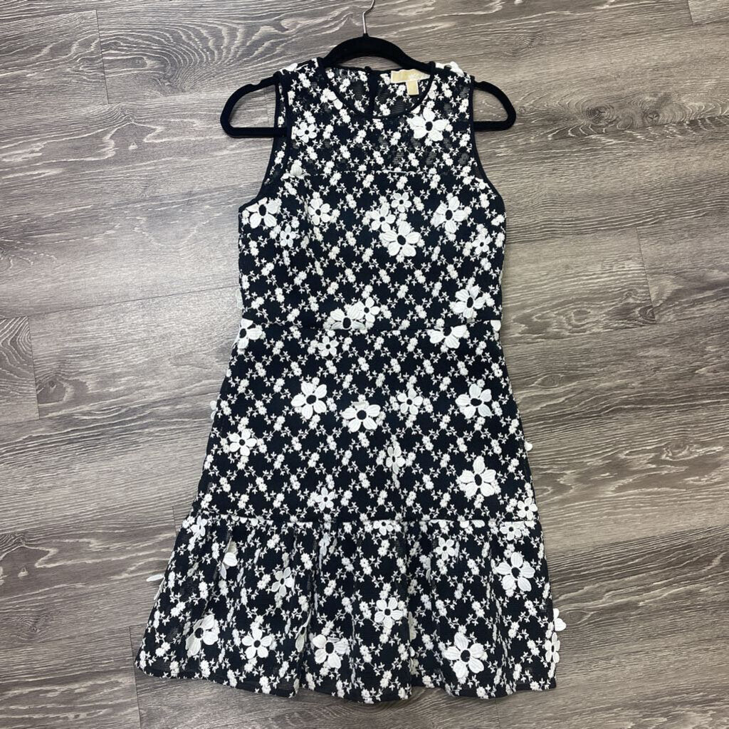 Michael Kors Flower Overlay Sleeveless DRESSES 6