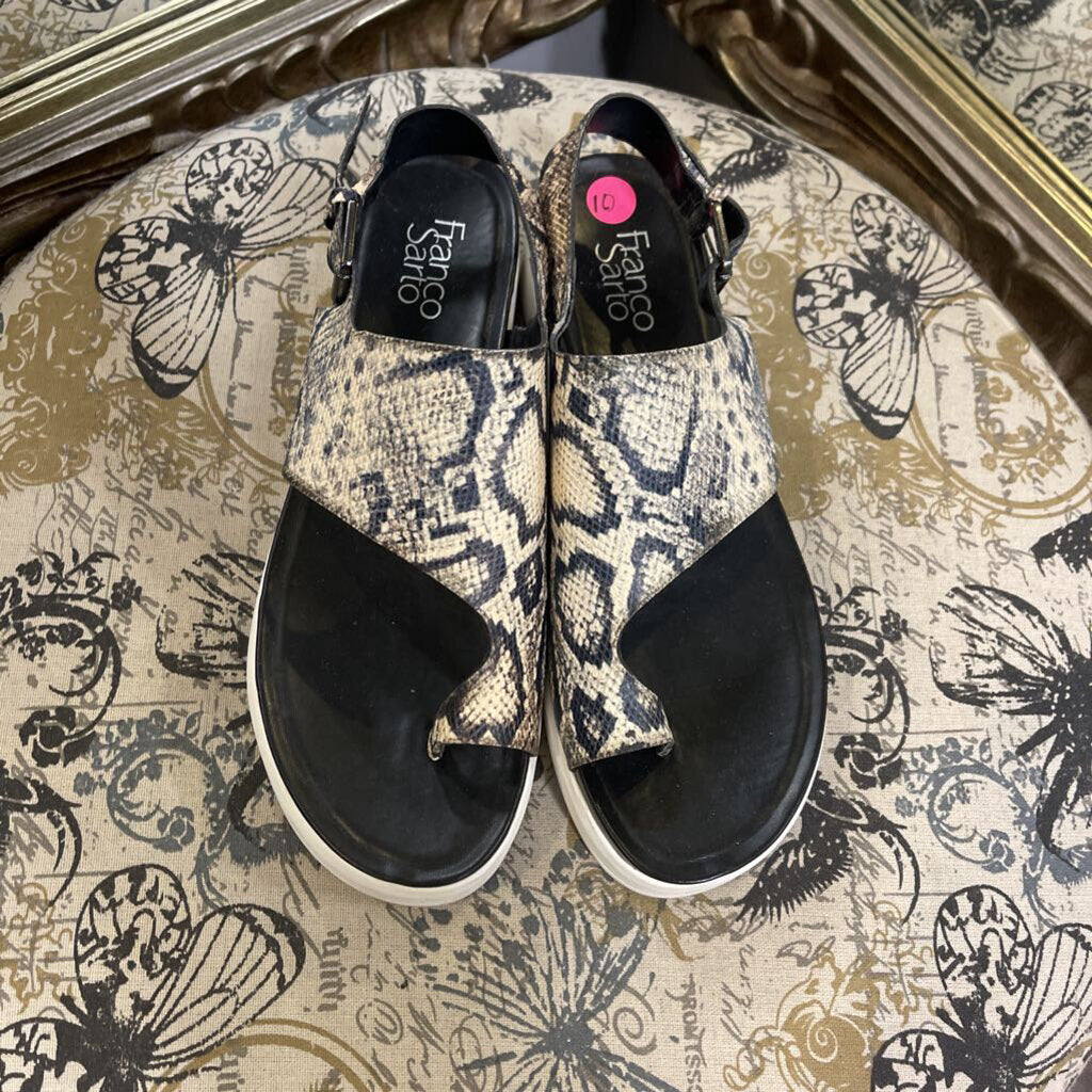Franco Sarto Snakeskin Print Chunky SHOES 10