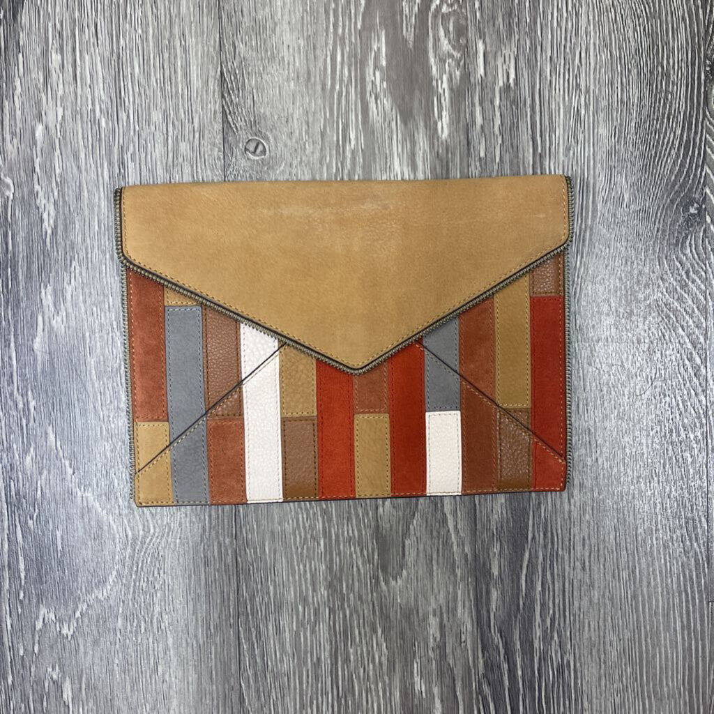 Rebecca Minkoff Striped Suede Wristlet ACCESSORIES S
