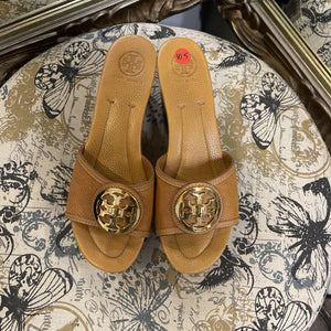 Tory Burch Logo Slide Wedge SHOES 10.5