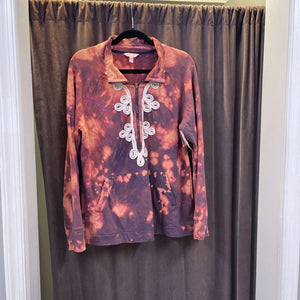 Lilly Pulitzer Tie Dye Embroidered Zip Up JACKETS XL