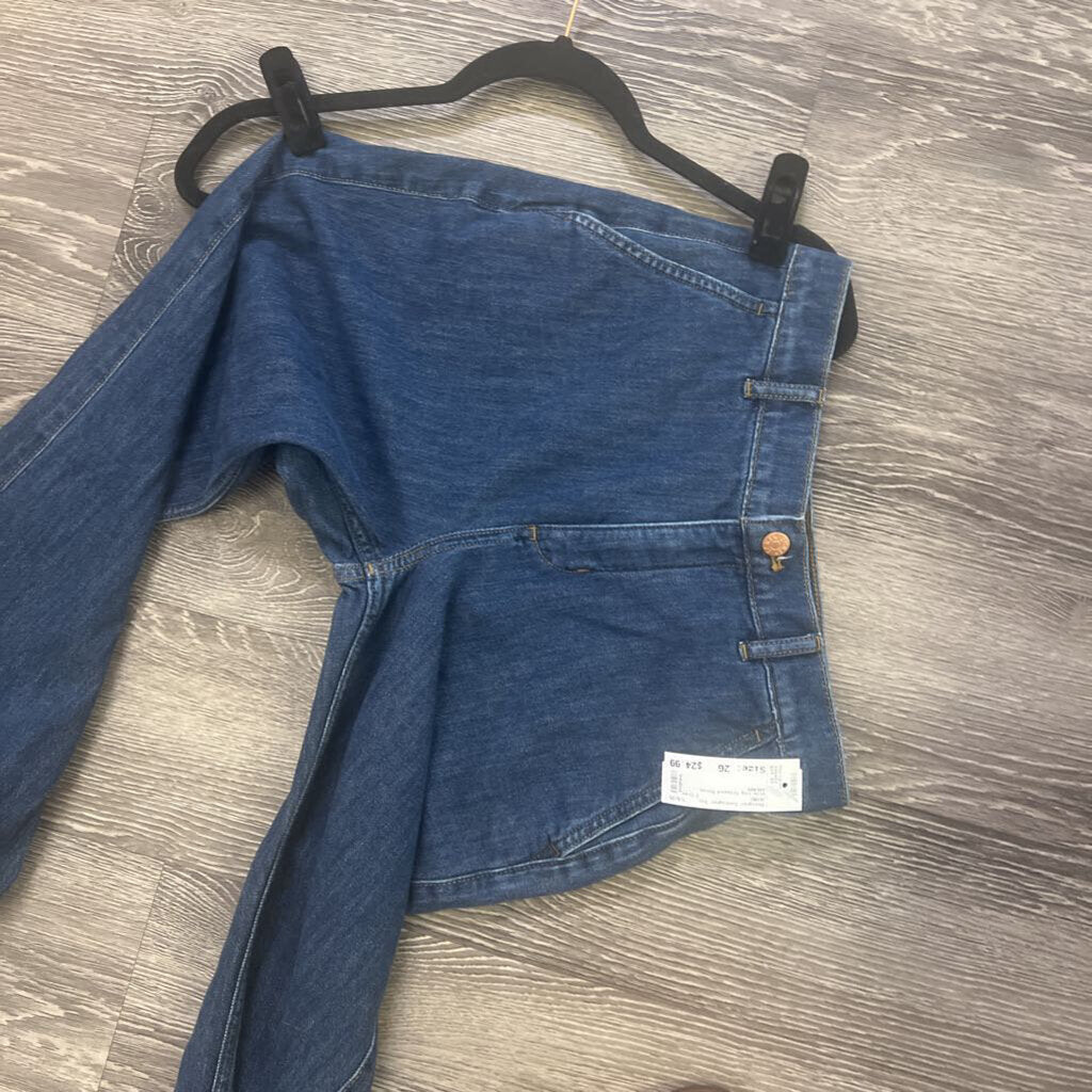 J Crew Wide Leg Cropped JEANS 26