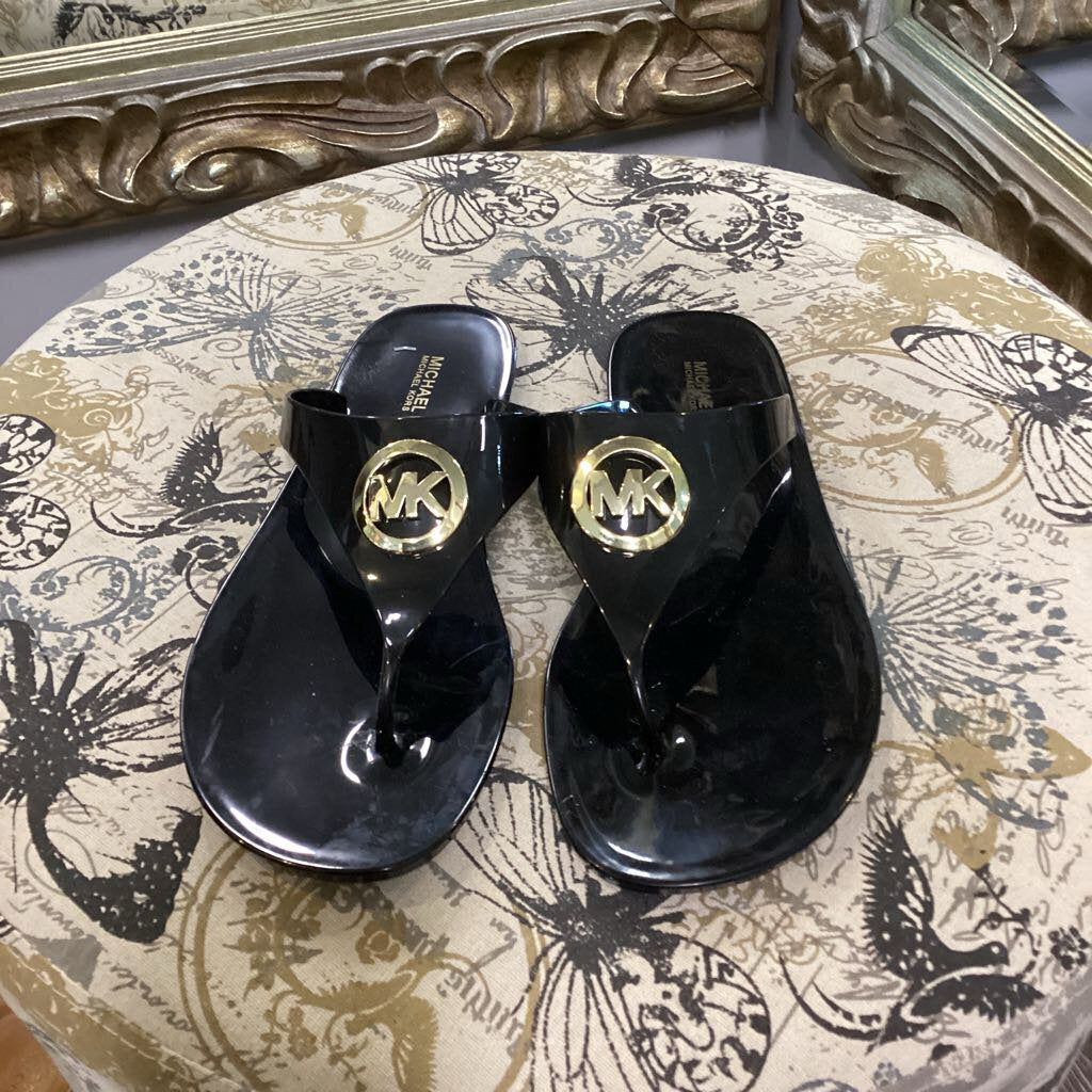 Michael Kors Logo Rubber Flip Flops SHOES 9