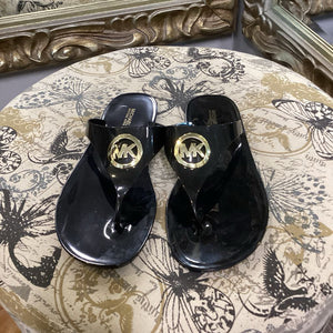 Michael Kors Logo Rubber Flip Flops SHOES 9