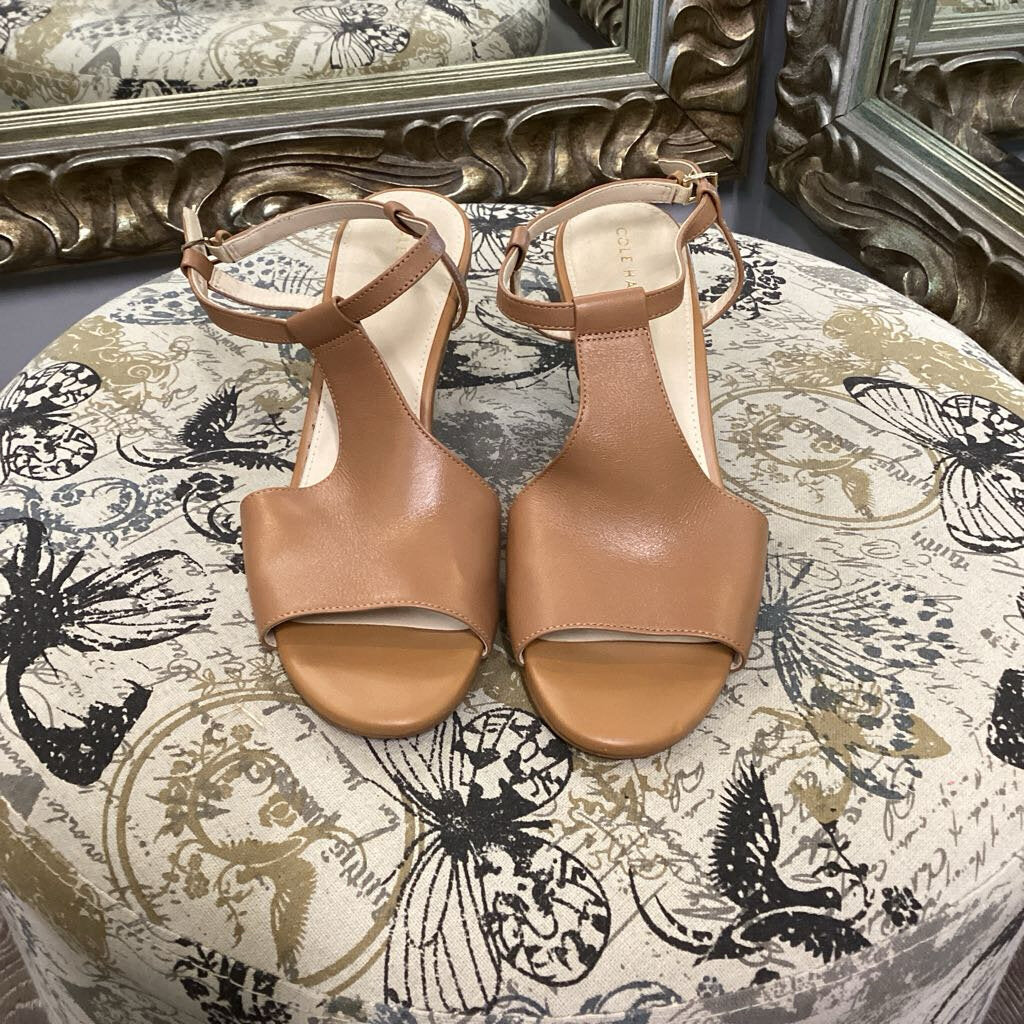 Cole Haan Strappy Leather Wedge SHOES 8