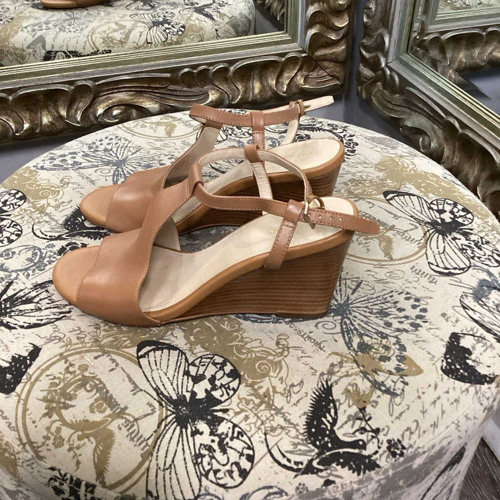 Cole Haan Strappy Leather Wedge SHOES 8