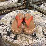 Load image into Gallery viewer, Cordani Leather Wedge Flip Flops SHOES 38
