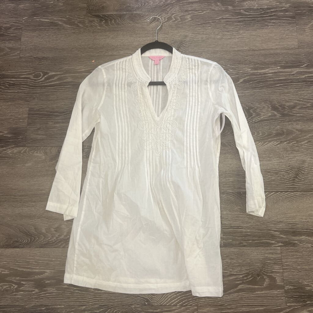 Lilly Pulitzer Embroidered Pleated W Beads TOPS XS