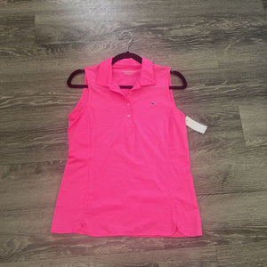 Vineyard Vines Collared Sleeveless Neon TOPS S