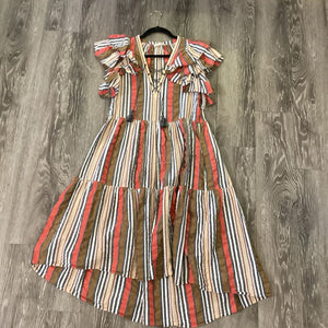 Ulla Johnson Tiered Vert Strp Maxi DRESSES S