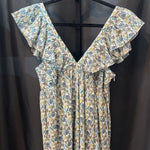 Load image into Gallery viewer, Ros Garden NWT Floral V Ruffle Maxi DRESSES M
