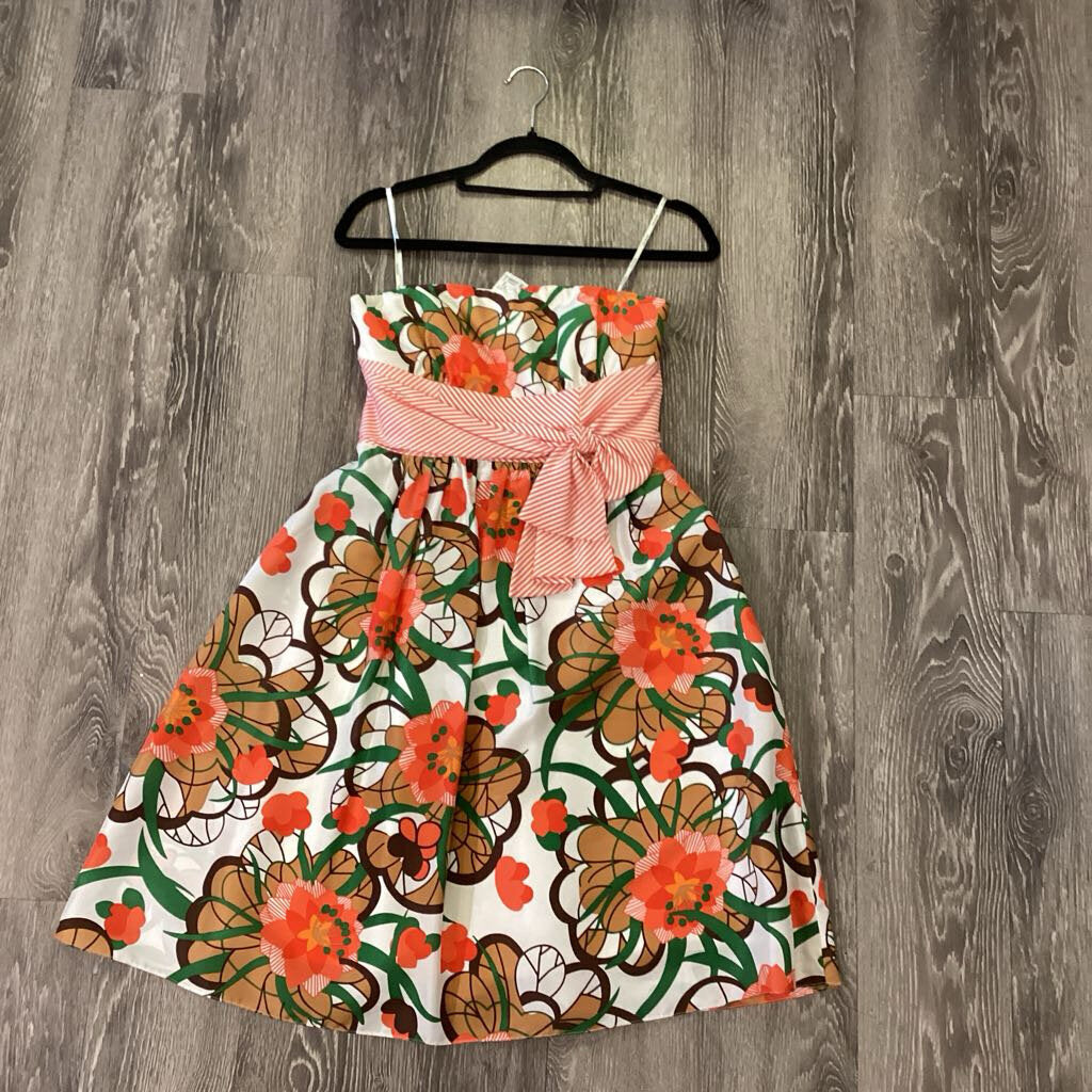 Kay Unger Floral Silk Strapless Bow DRESSES 4