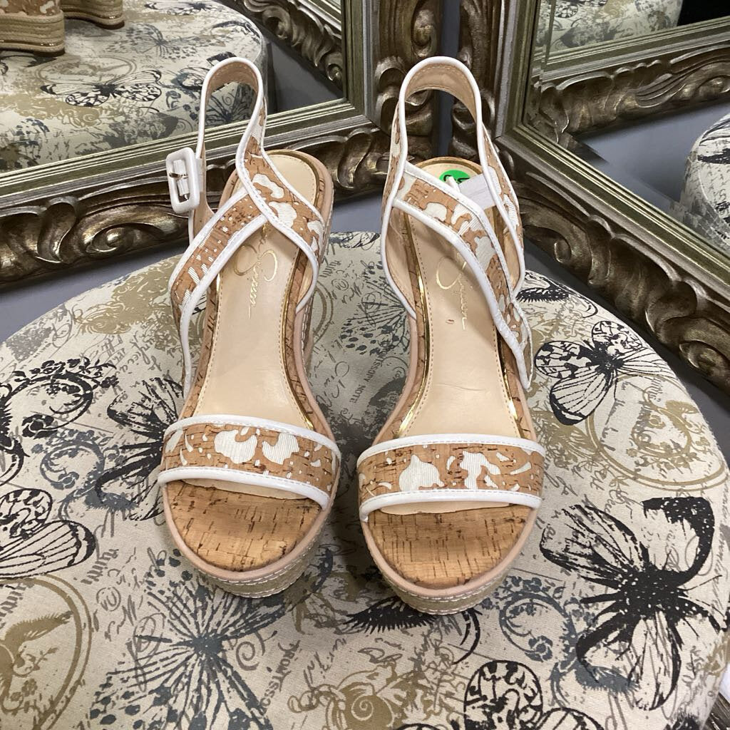 Jessica Simpson Cork Tall Wedge SHOES 9.5