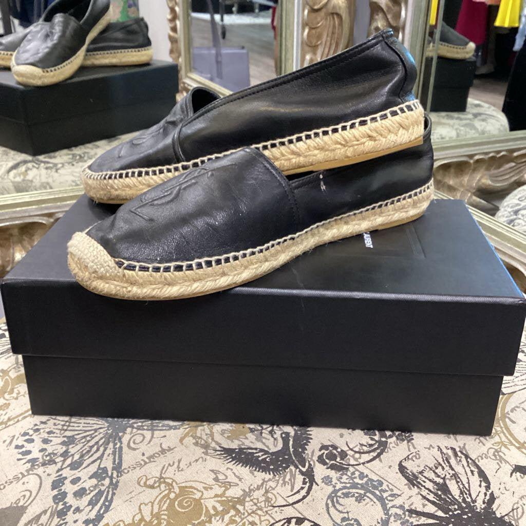 YSL Leather YSL Espadrille Flats SHOES 40