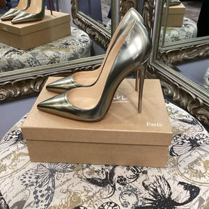 Christian Louboutin Metallic Pointed Toe Heels SHOES 41