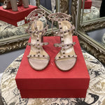 Load image into Gallery viewer, Valentina Studded Strappy Heels SHOES 40.5
