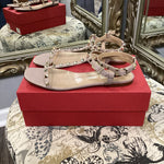 Load image into Gallery viewer, Valentino Studded Strappy Sandals Flat SHOES 40.5

