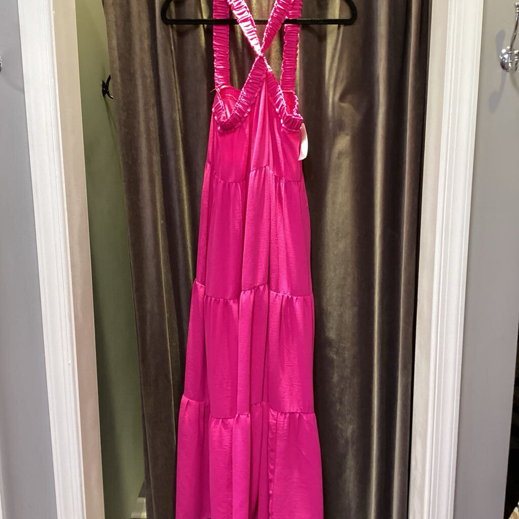 Entro Cross Neck Tiered Maxi DRESSES S