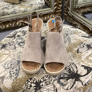 Toms Suede Peep Toe Wedge SHOES 11
