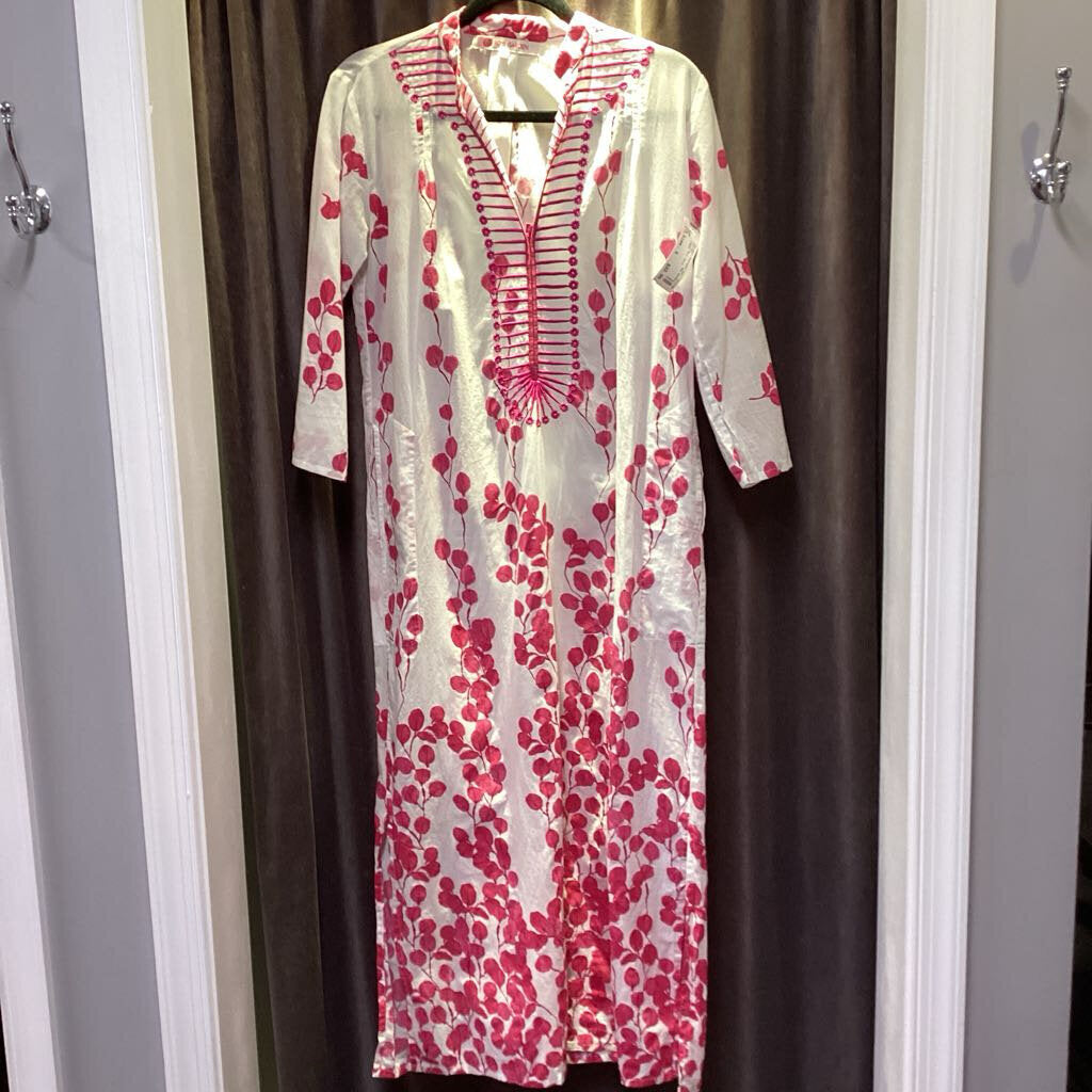 Ros Garden Floral Maxi Tunic DRESSES S