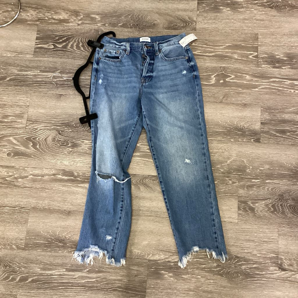 Pistola Distressed Frayed Hem JEANS 27