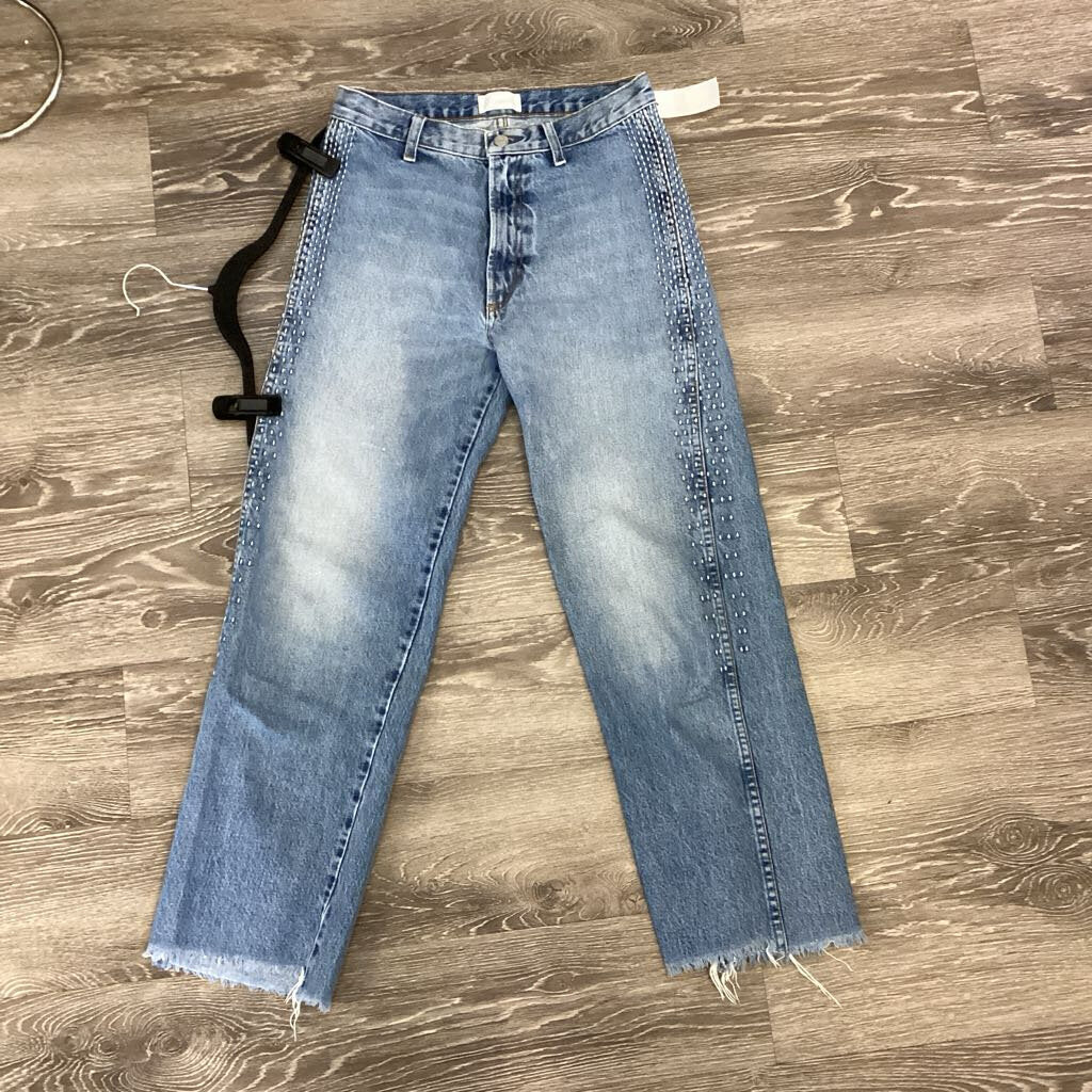 Boyish Wide Leg Hem Detail JEANS 27