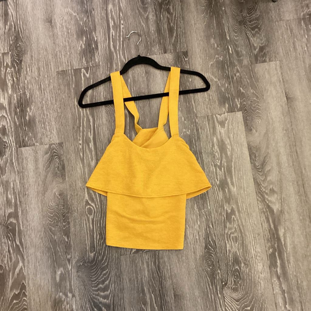 Madewell Crossfront Tiered Tank TOPS S