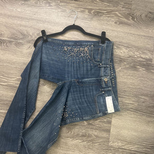 WHBM Embellished Leg Solid JEANS 6