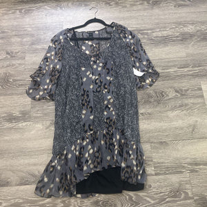 Ella Moss Cheetah SS Overlay DRESSES L