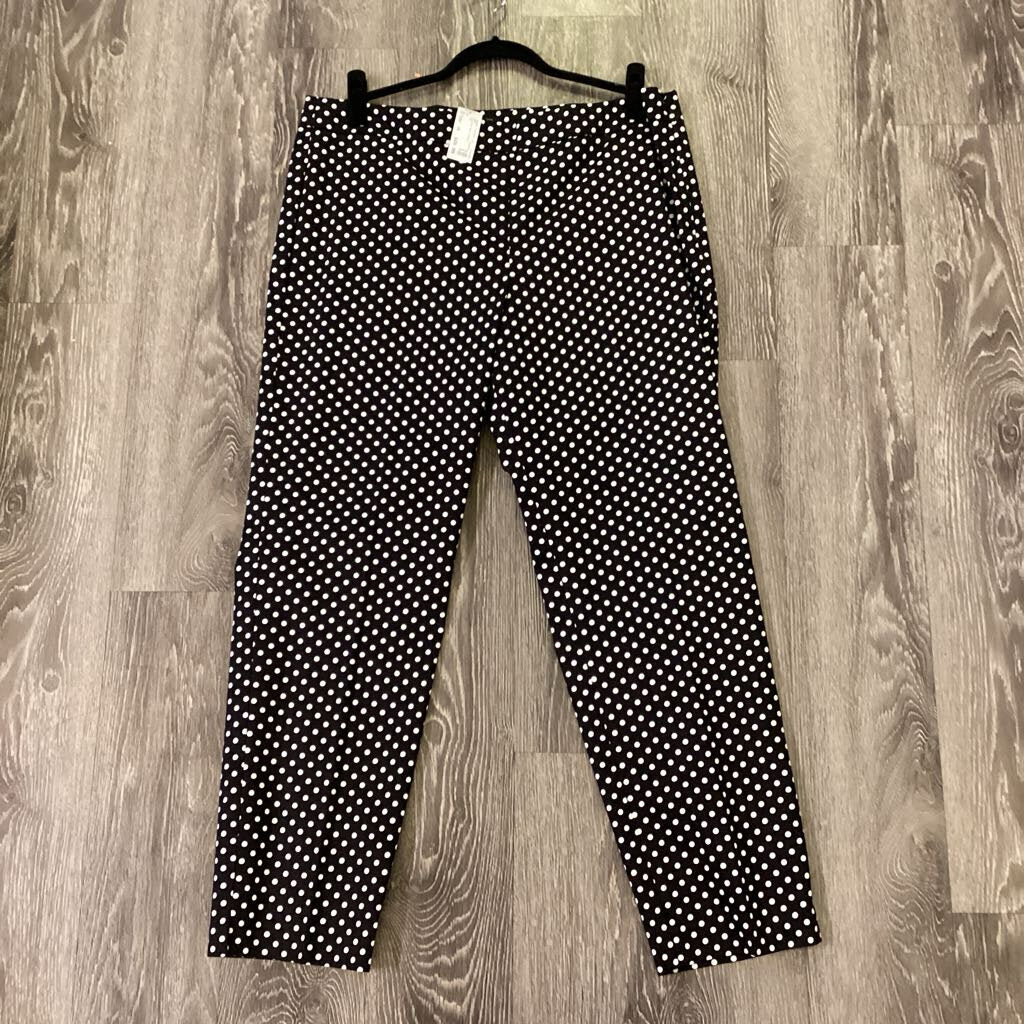 Talbots Polka Dot Ankle Slacks PANTS 16