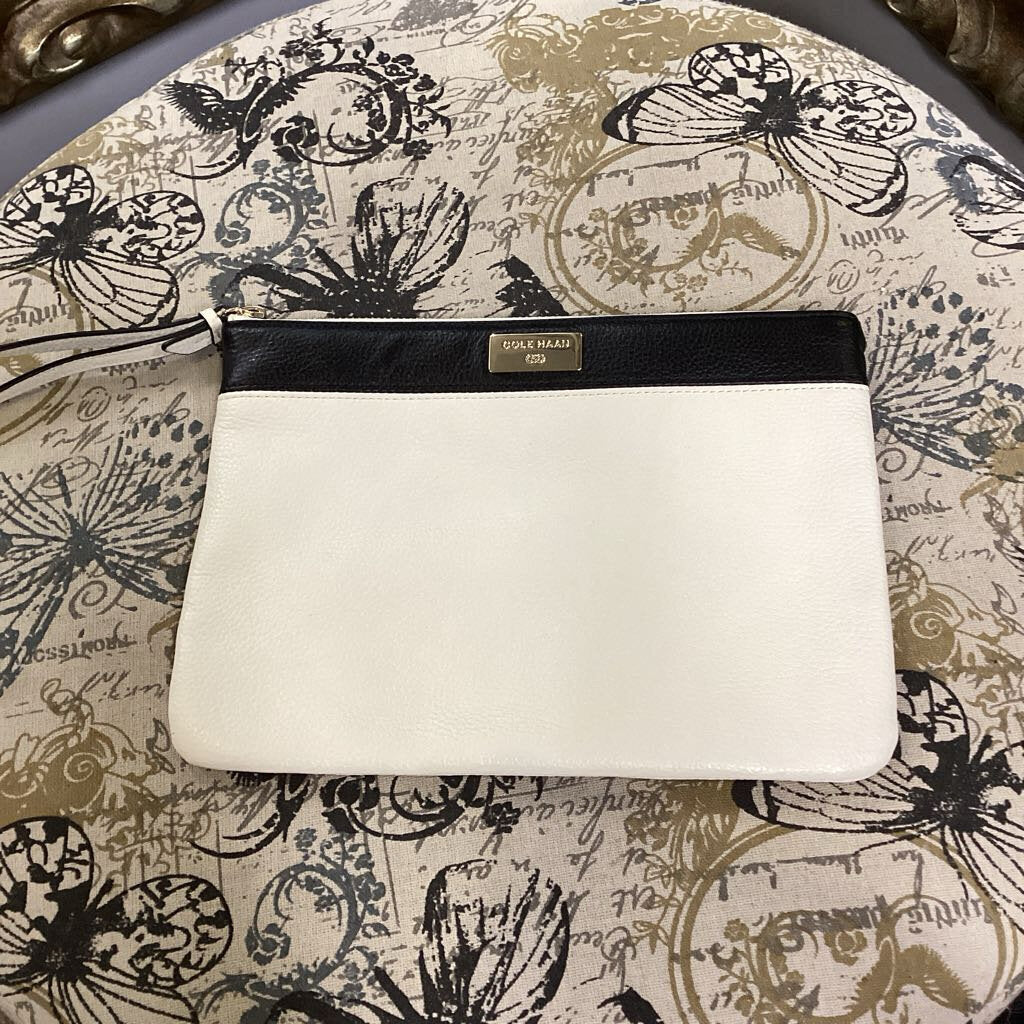 Cole Haan Two Tone Leather Wristlet ACCESSORIES S