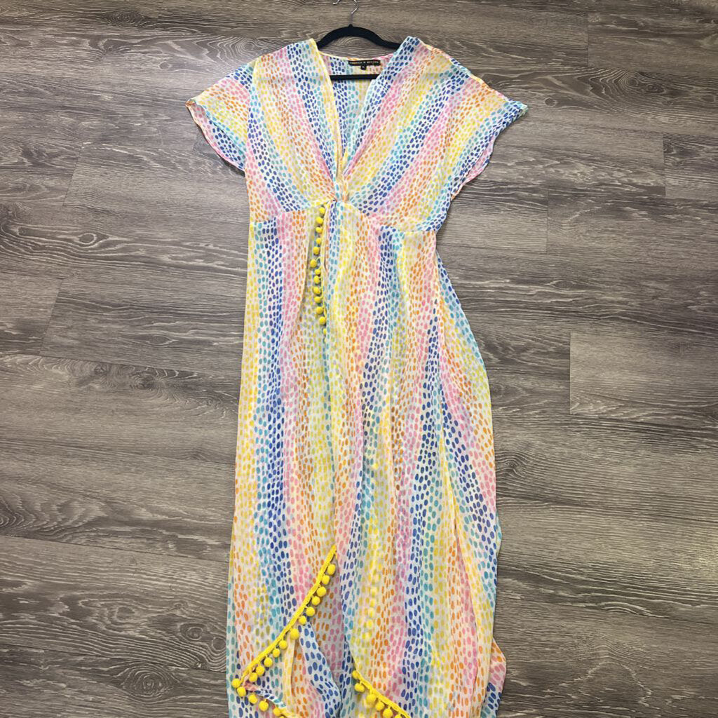 America & Beyond Spotted Pattern w Poms COVER UPS XL