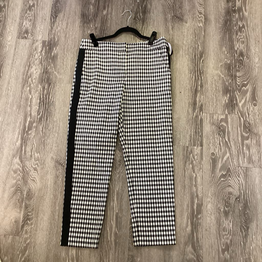 Veronica Beard Gingham w Stripe PANTS 10