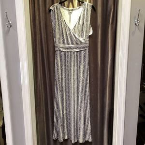 Talbots Striped Cross Front Maxi DRESSES XS