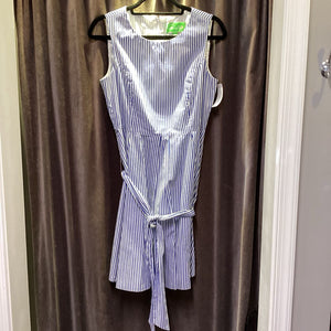 Striped Pleated Bottom Mini DRESSES 4