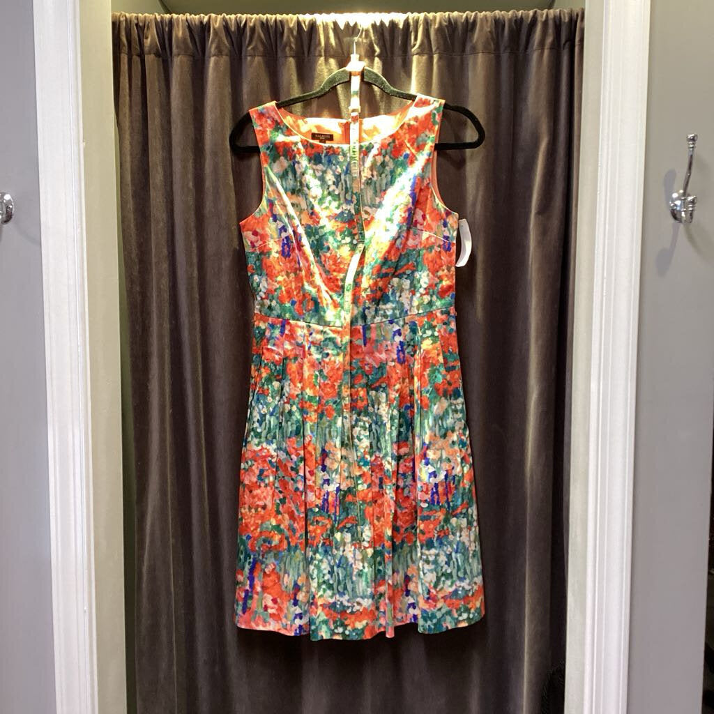 Talbots Floral Print Sleeveless w Belt DRESSES 4p