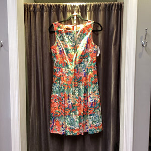 Talbots Floral Print Sleeveless w Belt DRESSES 4p