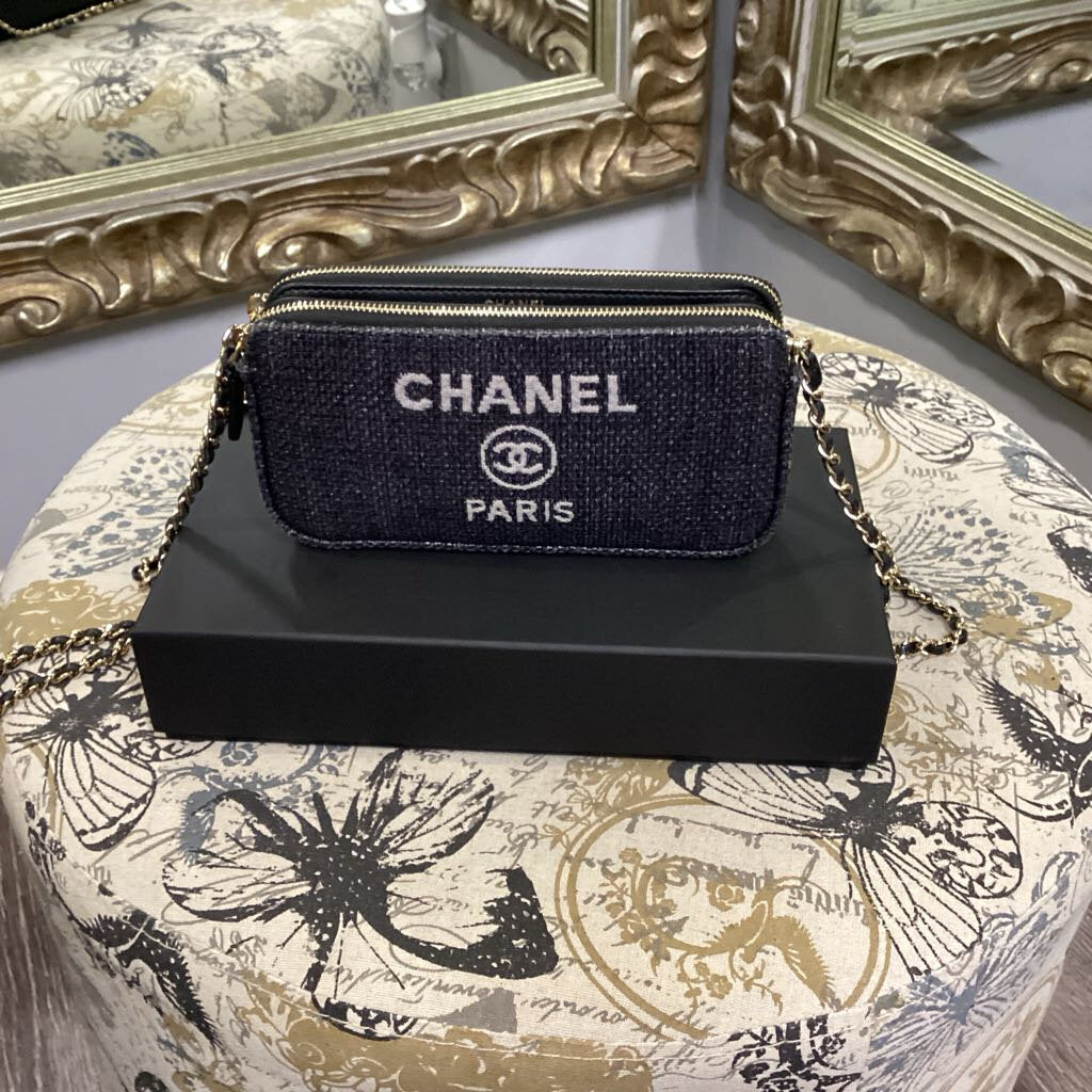 Chanel Double Zip Denim HANDBAGS S
